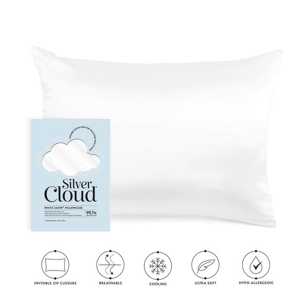 Silver Cloud Fuchsia Lockenwickler ohne Hitze & weißer Kissenbezug