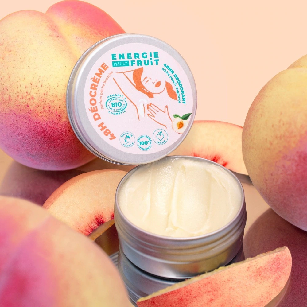 Energie Fruit deocreme 48h peche blanche certifie bio par ecocert
