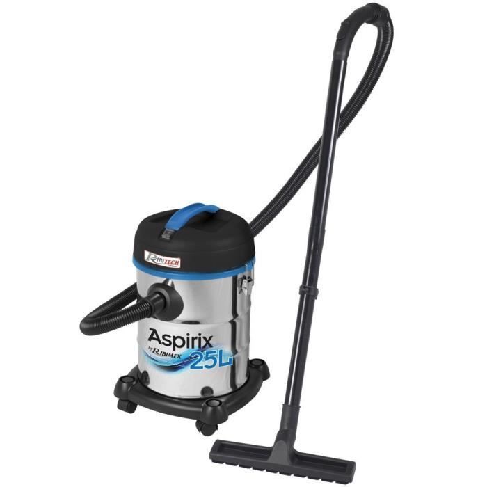 Professional wet/dry vacuum cleaner - RIBILAND - 1200 W - stainless steel