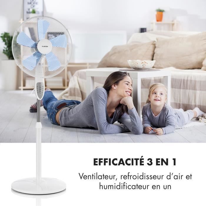 Klarstein Summerjam Ventilador de pie - 41 cm - 50 W - 3 velocidades - Blanco