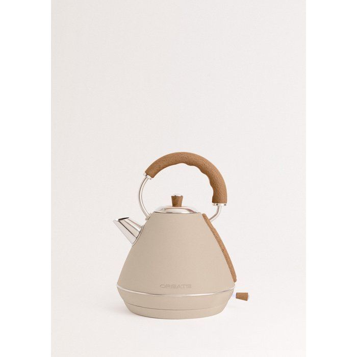 Retro-vedenkeitin - Ruostumatonta terästä - 1 l / 1,7 l - Kalkinpoistojärjestelmä - Automaattinen virrankatkaisu - Beige