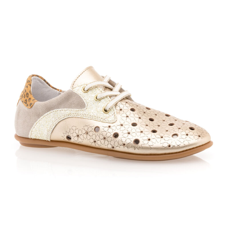 Żółte buty sznurowane damskie / buty typu derby