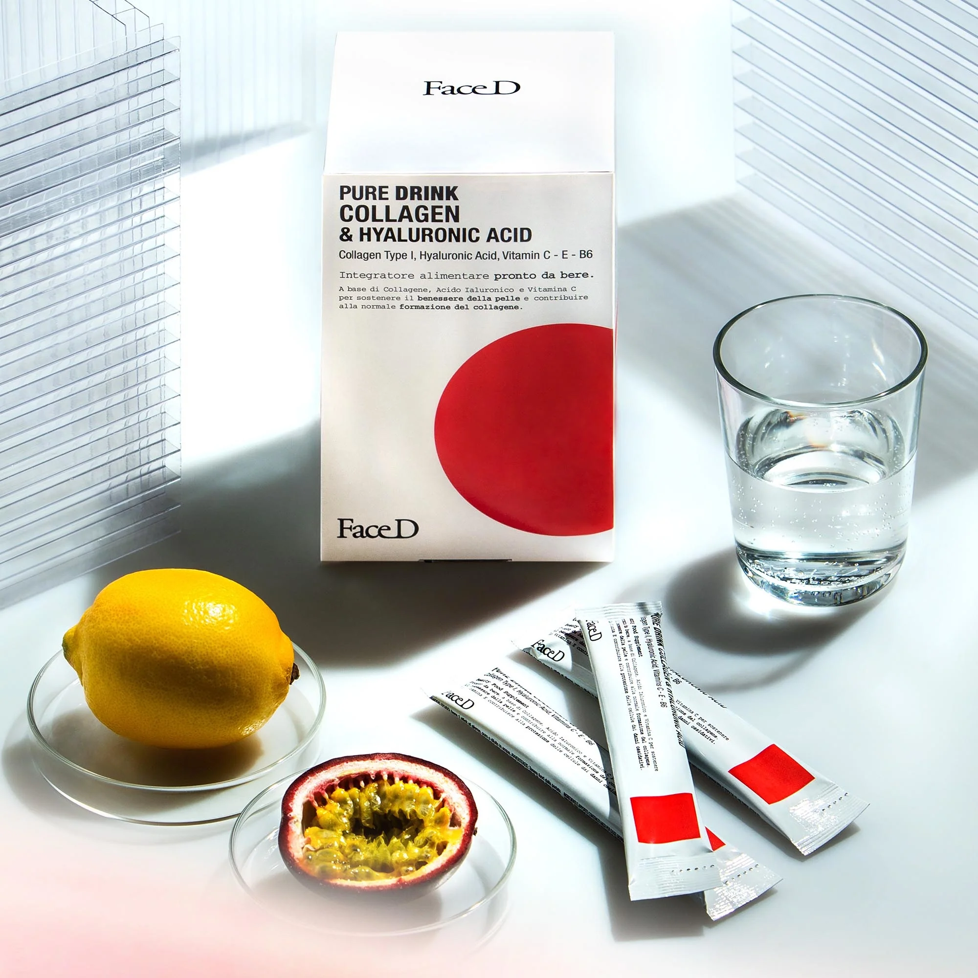 Integratori Pure Drink Collagen & Hyaluronic Acid - Integratore Pelle