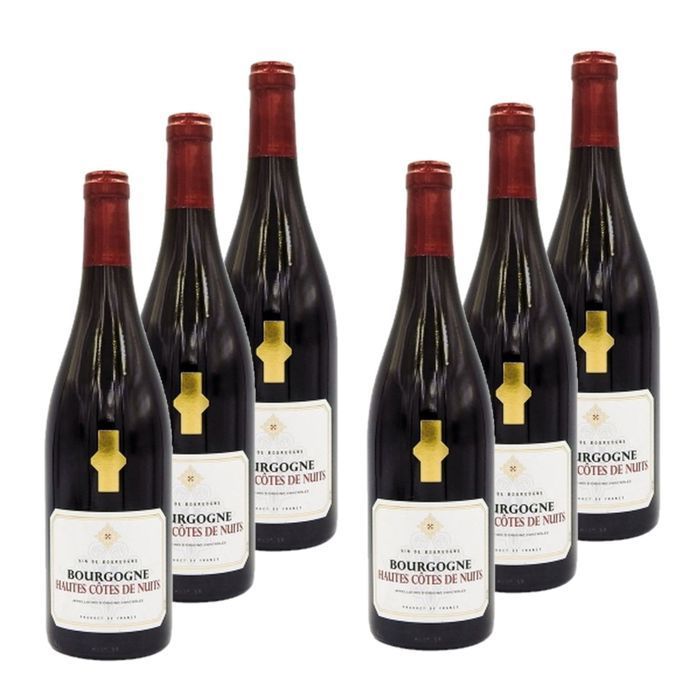 Agidra - Lote de 6 vinos tintos AOP Hautes Côtes de Nuits de Borgoña - Botella de 750 ml