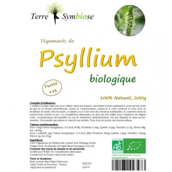 200g - Téguments Psyllium Bio