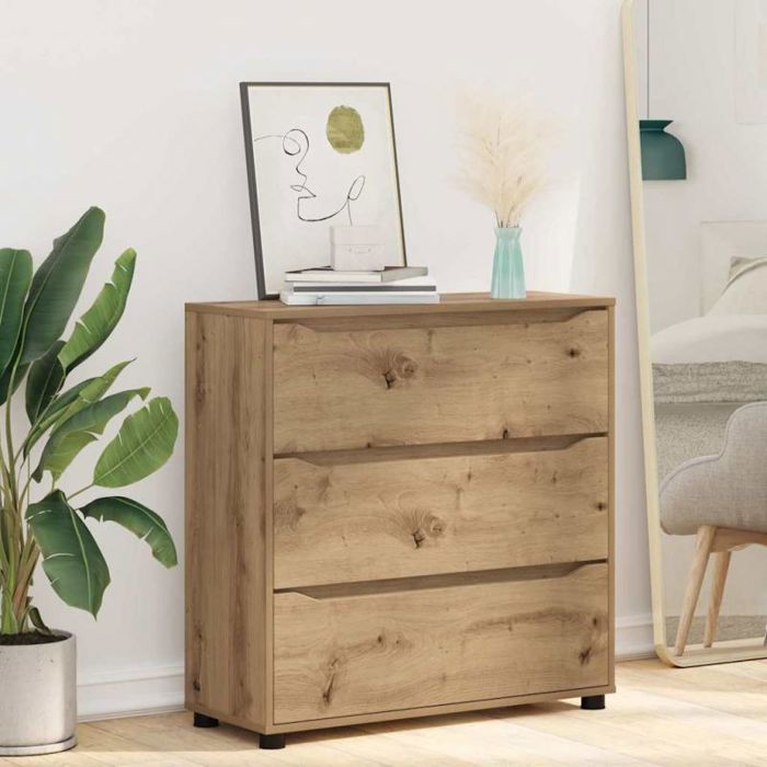 Commode VIDAXL Chêne artisanal 80 x 31 x 81 cm - Cabinet de rangement en bois d'ingénierie