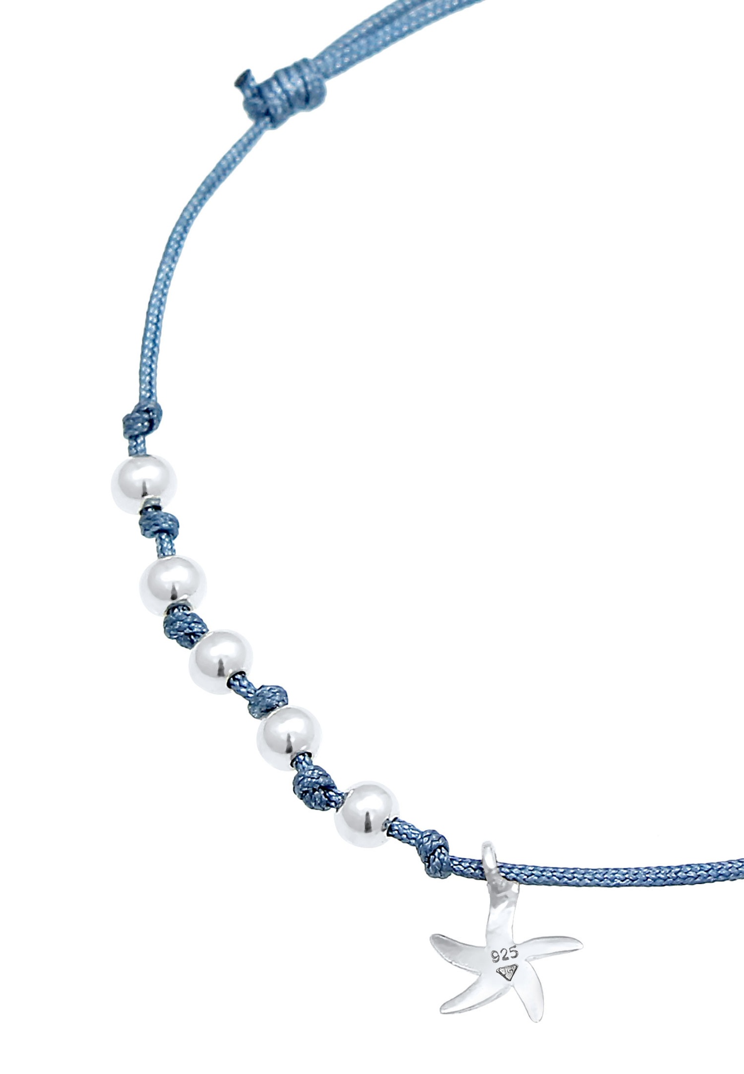 Elli Mesdames Boules d'étoiles de mer Tendance estivale Réglable en argent sterling 925