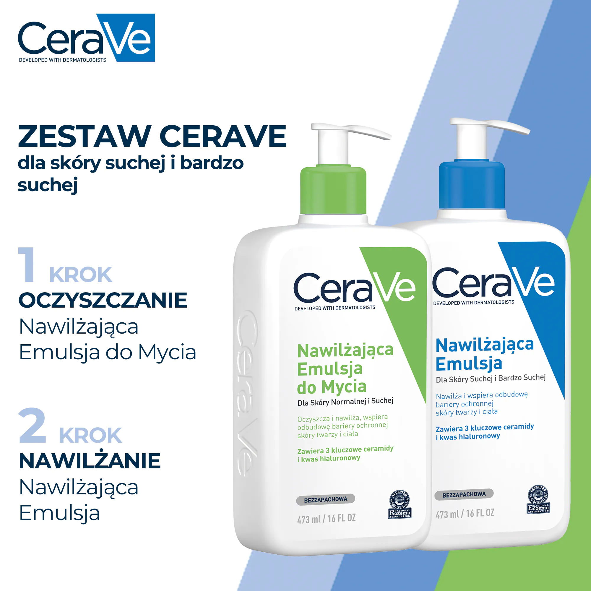 Cerave Zestaw (Nawilżająca emulsja do mycia+ Nawilżająca emulsja)