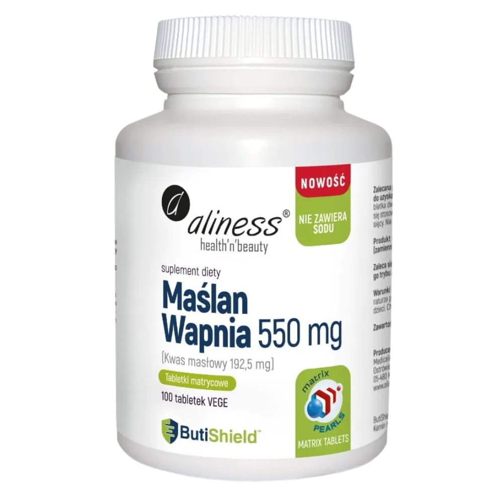 Alliness Maślan wapnia (bez sodu) 550 mg