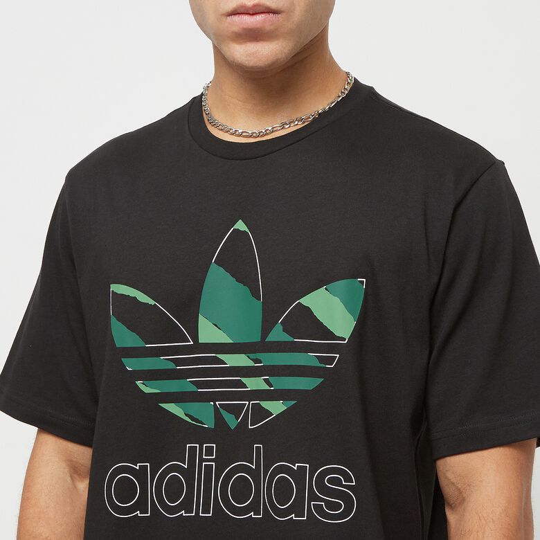 Exclusief T-shirt met scheuren en camouflageprint