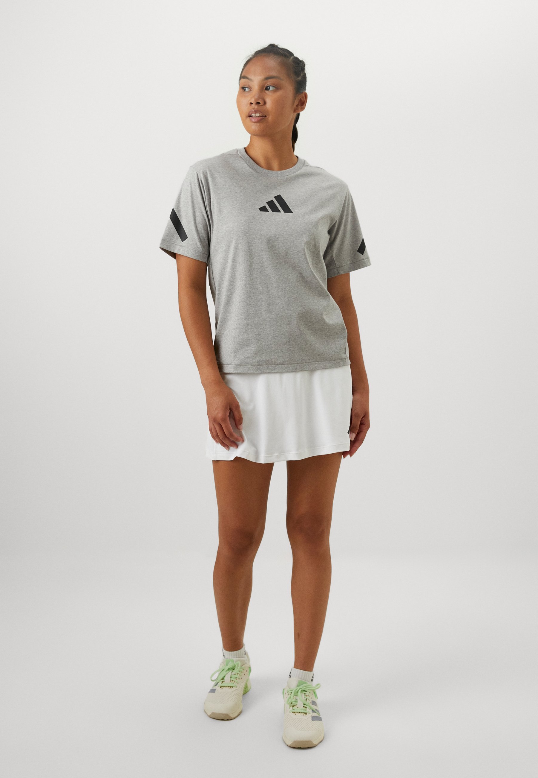 adidas Sportswear ZNE TEE - Športna majica - srednje siva heather