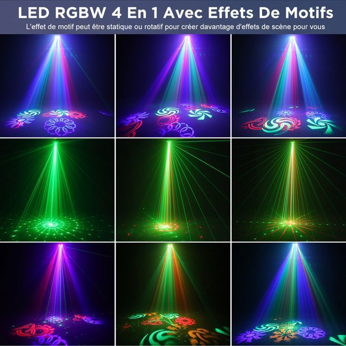 Lumières de fête - JAJALUYA LED Party GOBO Light - Lumières à effets mixtes 5 en 1 pour Noël Fête DJ Disco