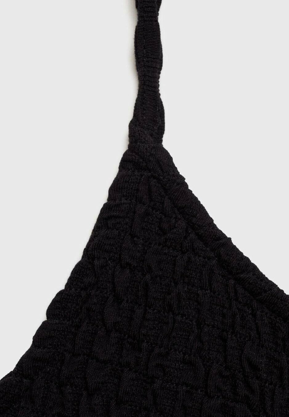 Robe de jour Mango Kids à bretelles et détails froncés - Noire