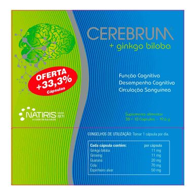 Cerebrum Mielenterveyslisä Ginkgo Biloba 30 Ampullia