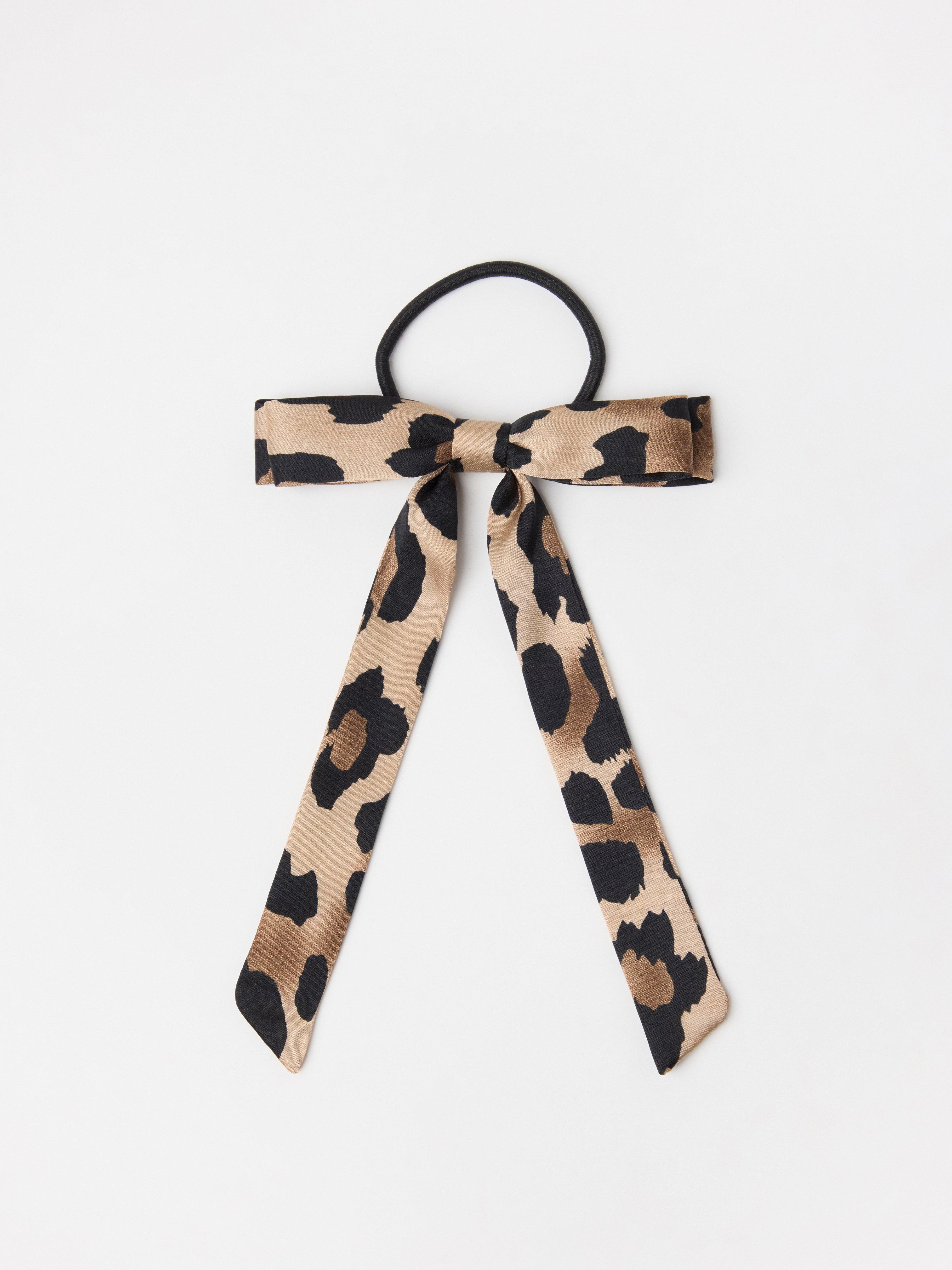 Chouchou beige avec nœud