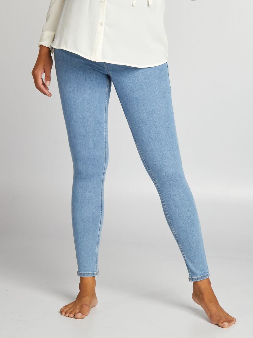 Calça jeans de maternidade superelástica - azul