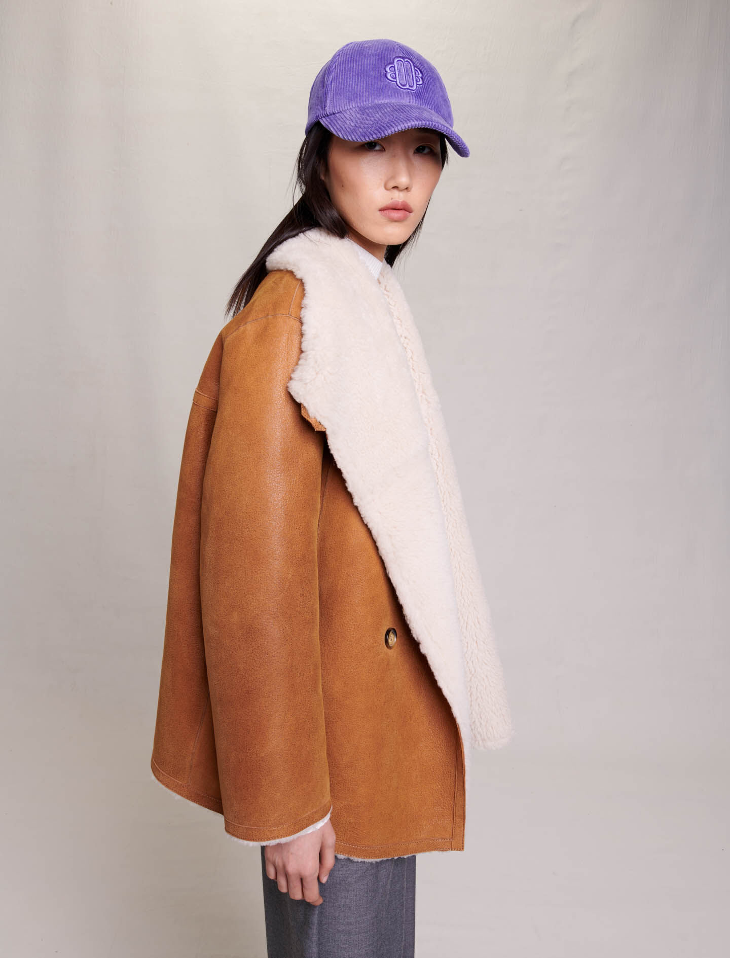 Palton scurt reversibil - Camel