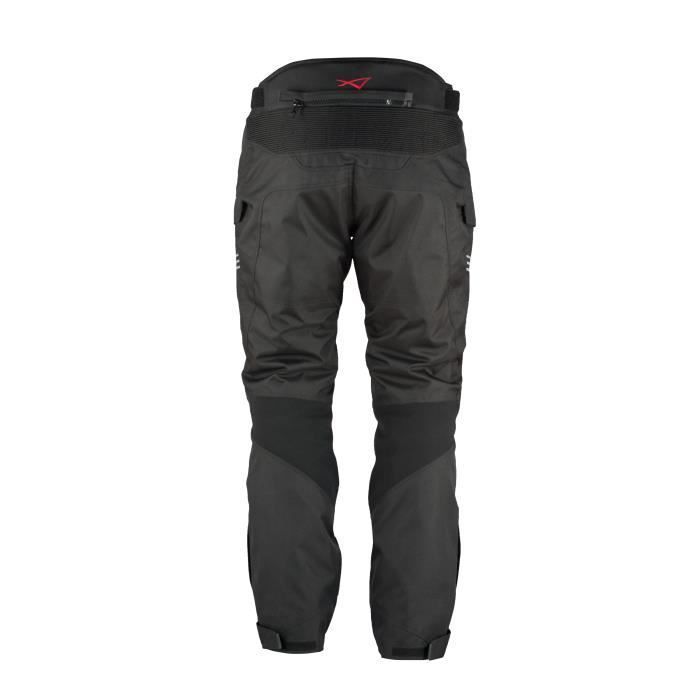 Pantalones térmicos impermeables para moto con protectores térmicos homologados CE, color negro, talla 44.