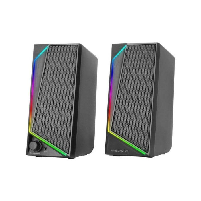 Gaming Speakers - MARS GAMING - MS72 - 15W - RGB Flow Lighting - USB and Jack