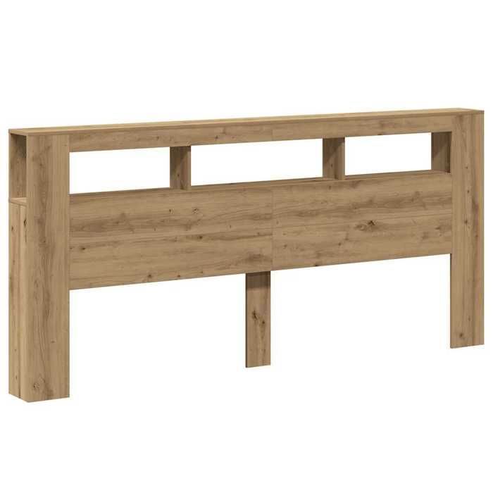 Cabecero LED - vidaXL - Roble artesanal - 220x18,5x103,5 cm - LED RGB - Madera de ingeniería - Conector USB