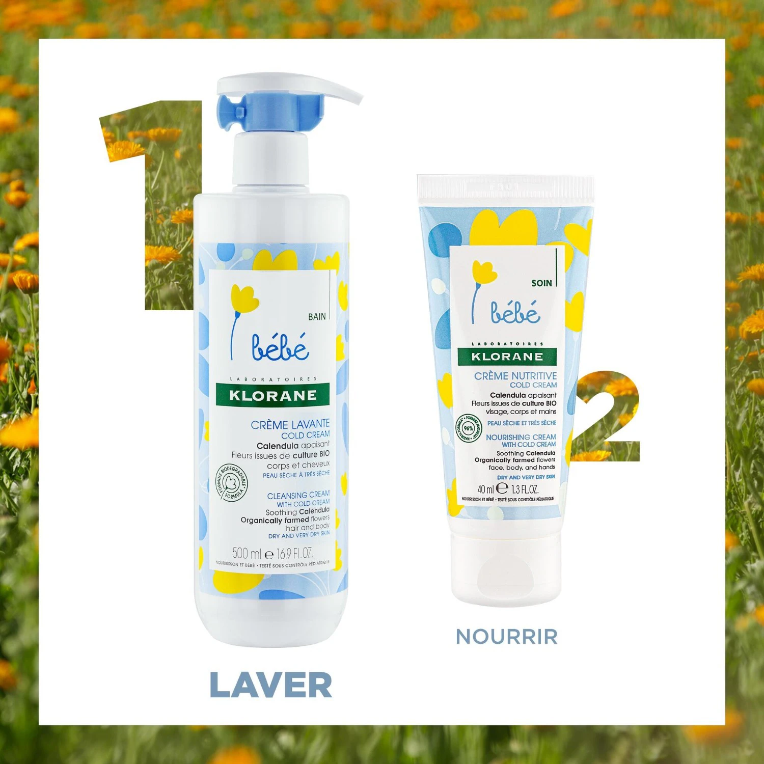 Klorane Crème lavante Cold Cream au Calendula