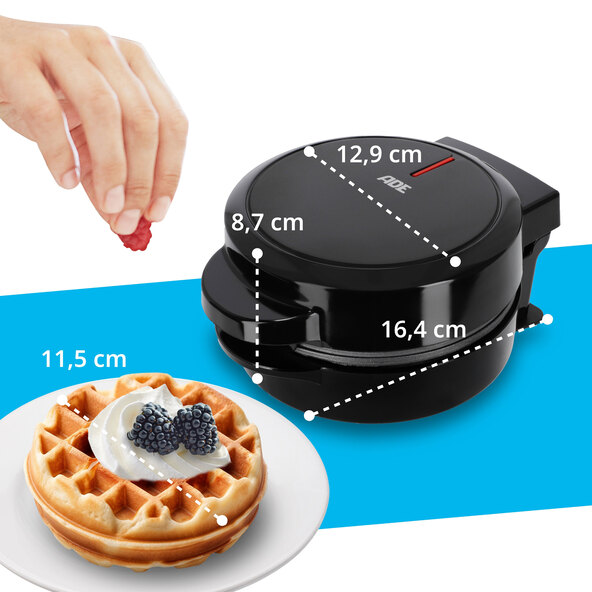 Mini-Waffeleisen rund, schwarz