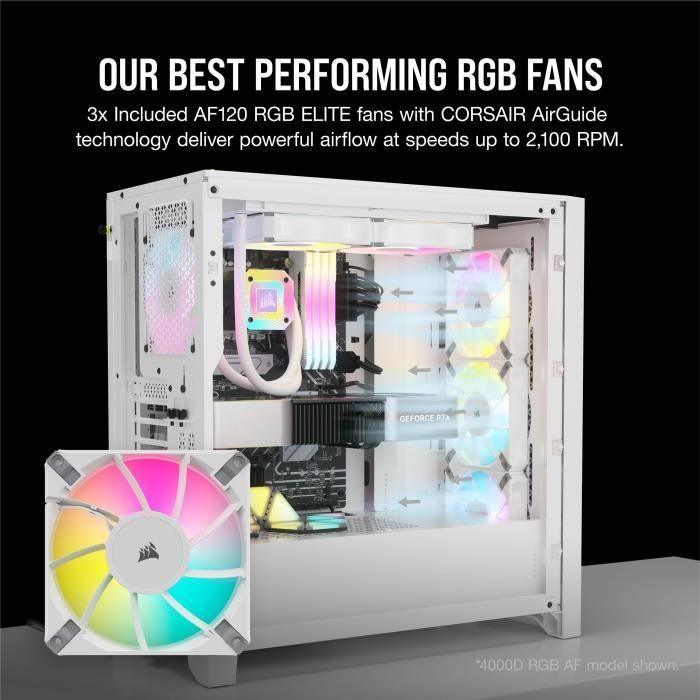 Boîtier PC - CORSAIR - FRAME 5000D RS ARGB Airflow - Moyen-tour - Blanc - CC-9011310-WW