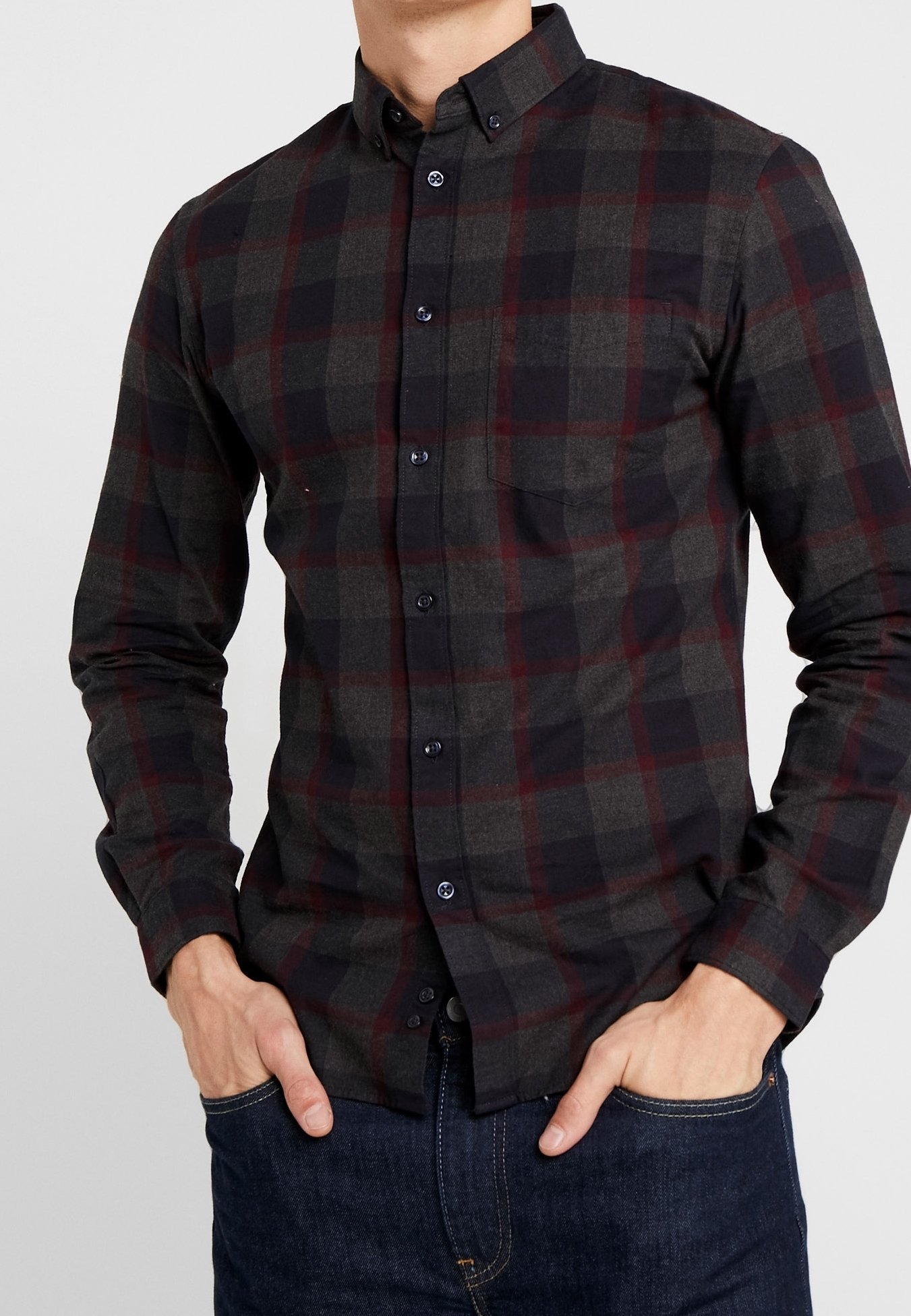 CELIO shirt - gemêleerd donkergrijs