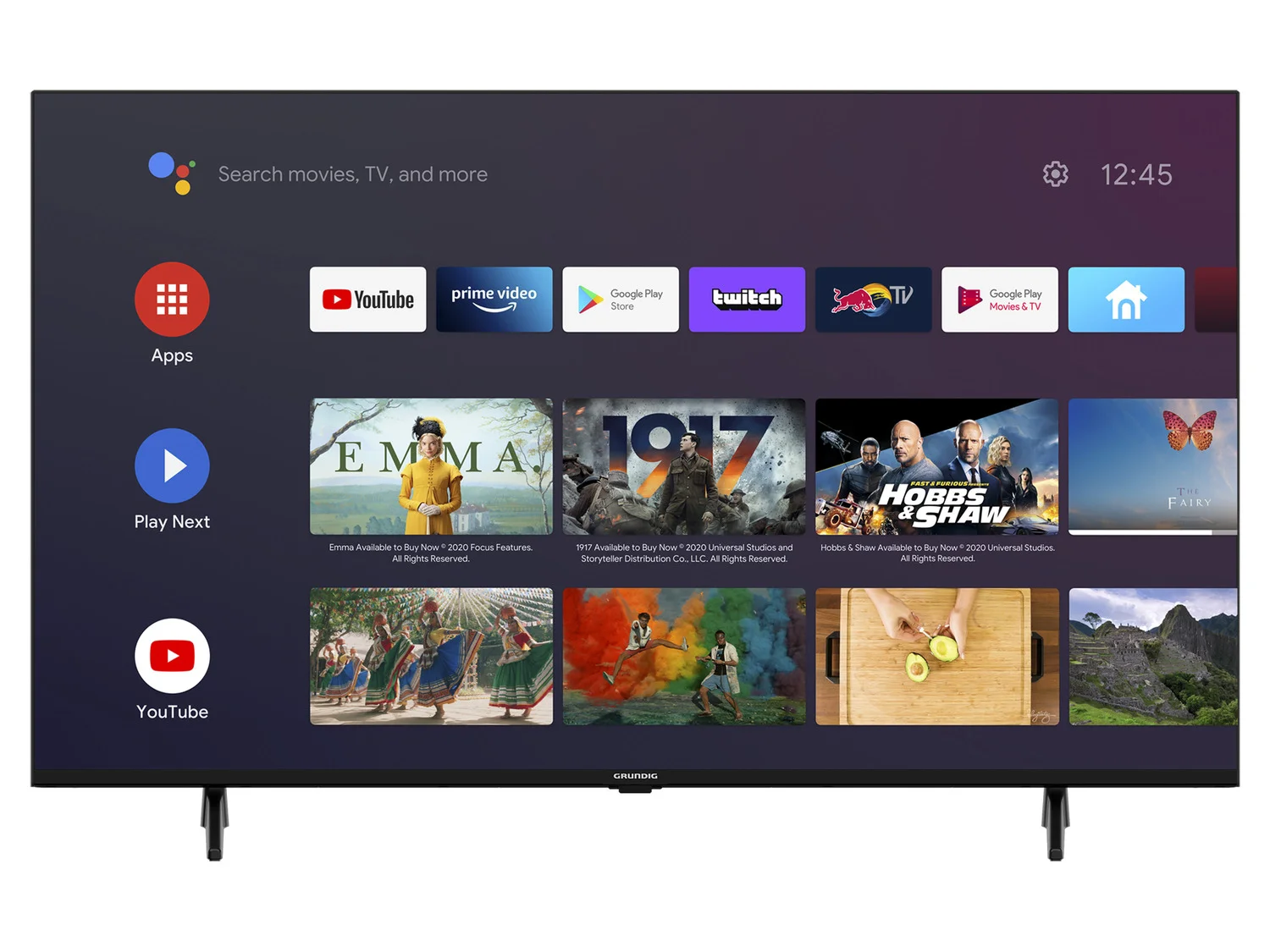 GRUNDIG Smart TV »VLX 23 LDL BW2T00«, 43 pollici, 4K, UHD Android
