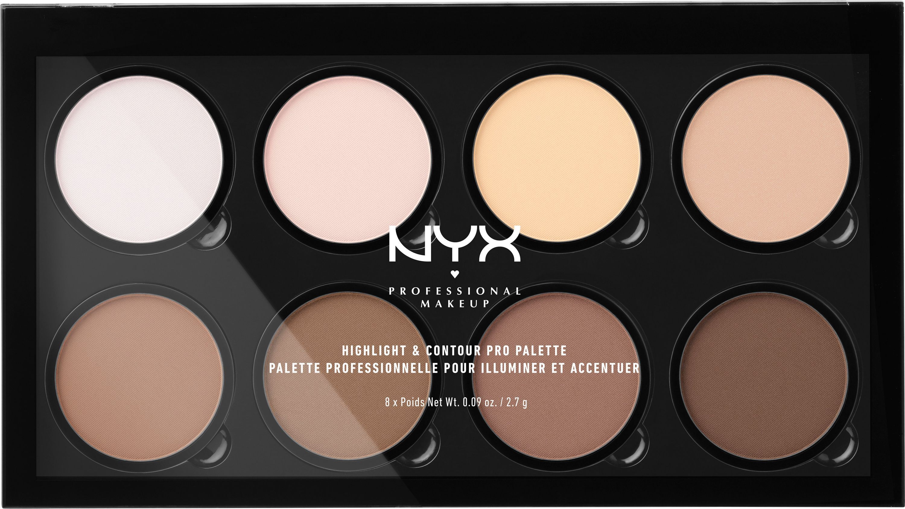 Paleta očných tieňov Highlight & Contour Pro Kontúry tváre