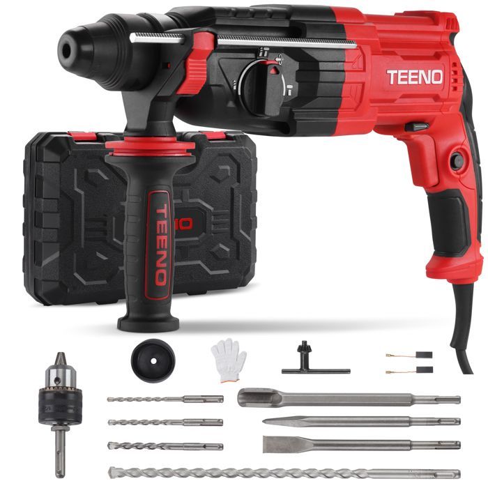 Furadeira de impacto rotativa - TEENO - TEENO - 950 W - 0-1150 rpm - 17 acessórios