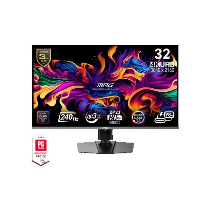 Monitor para PC - MSI - MPG 322URX QD-OLED - 31,5 polegadas - 4K Ultra HD - Preto