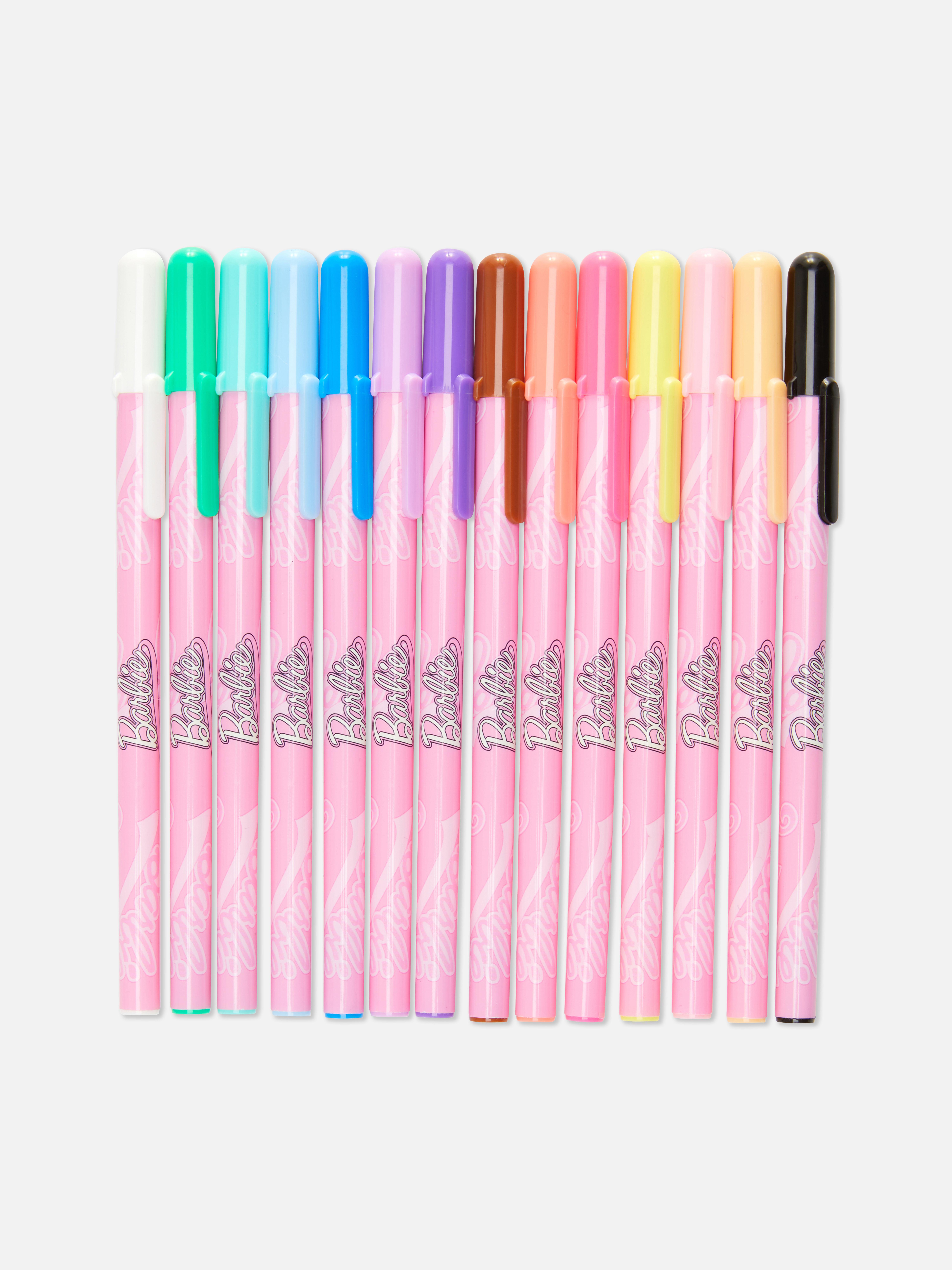 Pixuri cu gel Barbie, 14 buc. Pachet multiplu de pixuri cu gel parfumate cu inscripția Barbie