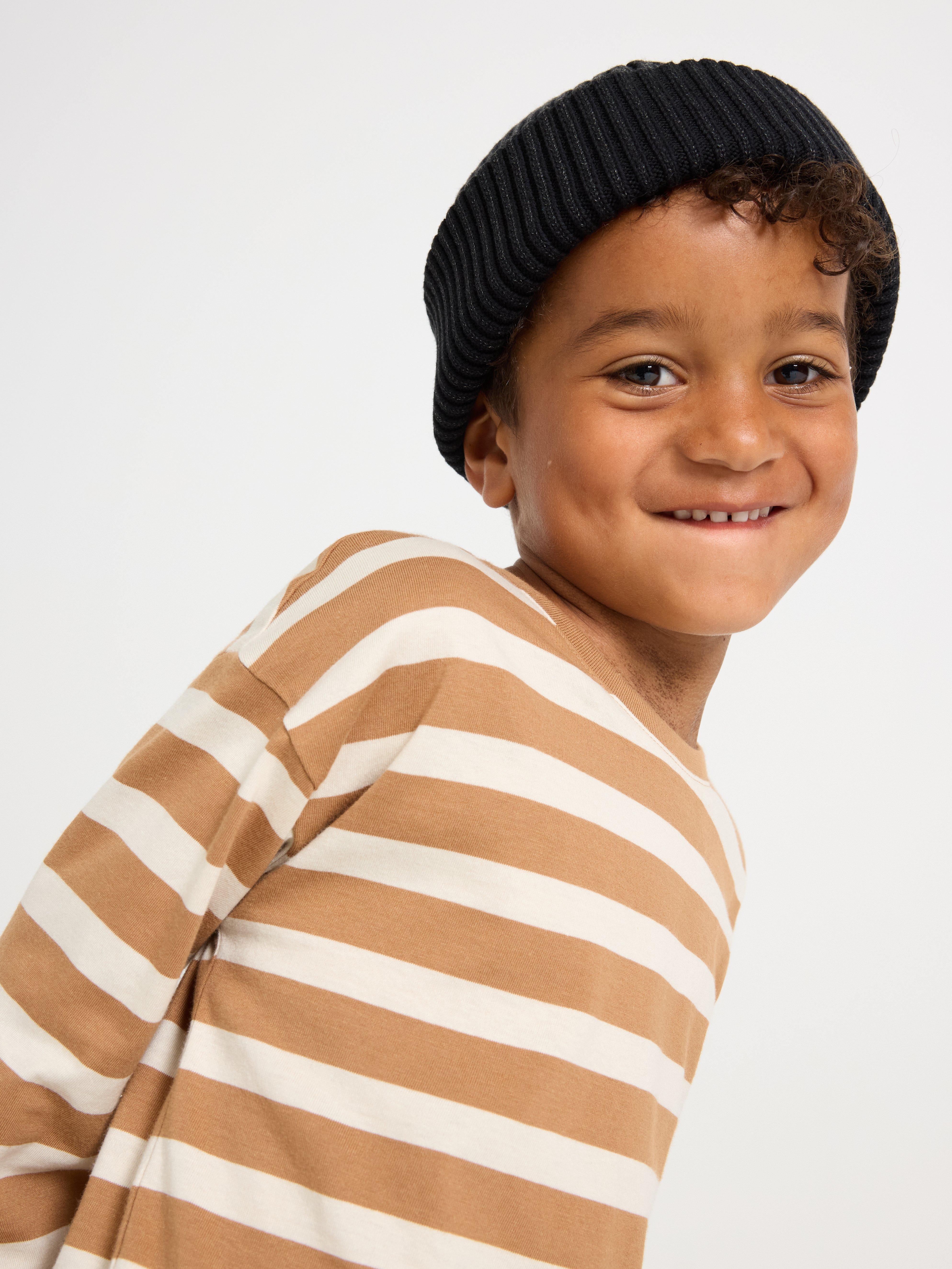 Langermet topp Mørk Dusty Beige