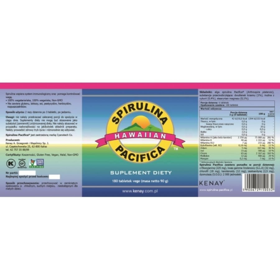 Kenay Spirulina Pacifica 500 mg