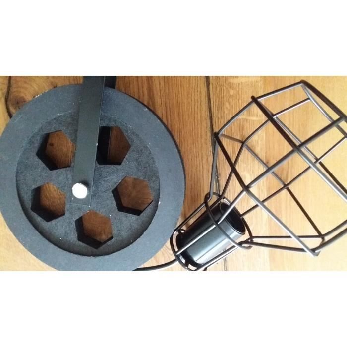 Aplique de pared para interiores - Metal - Negro mate