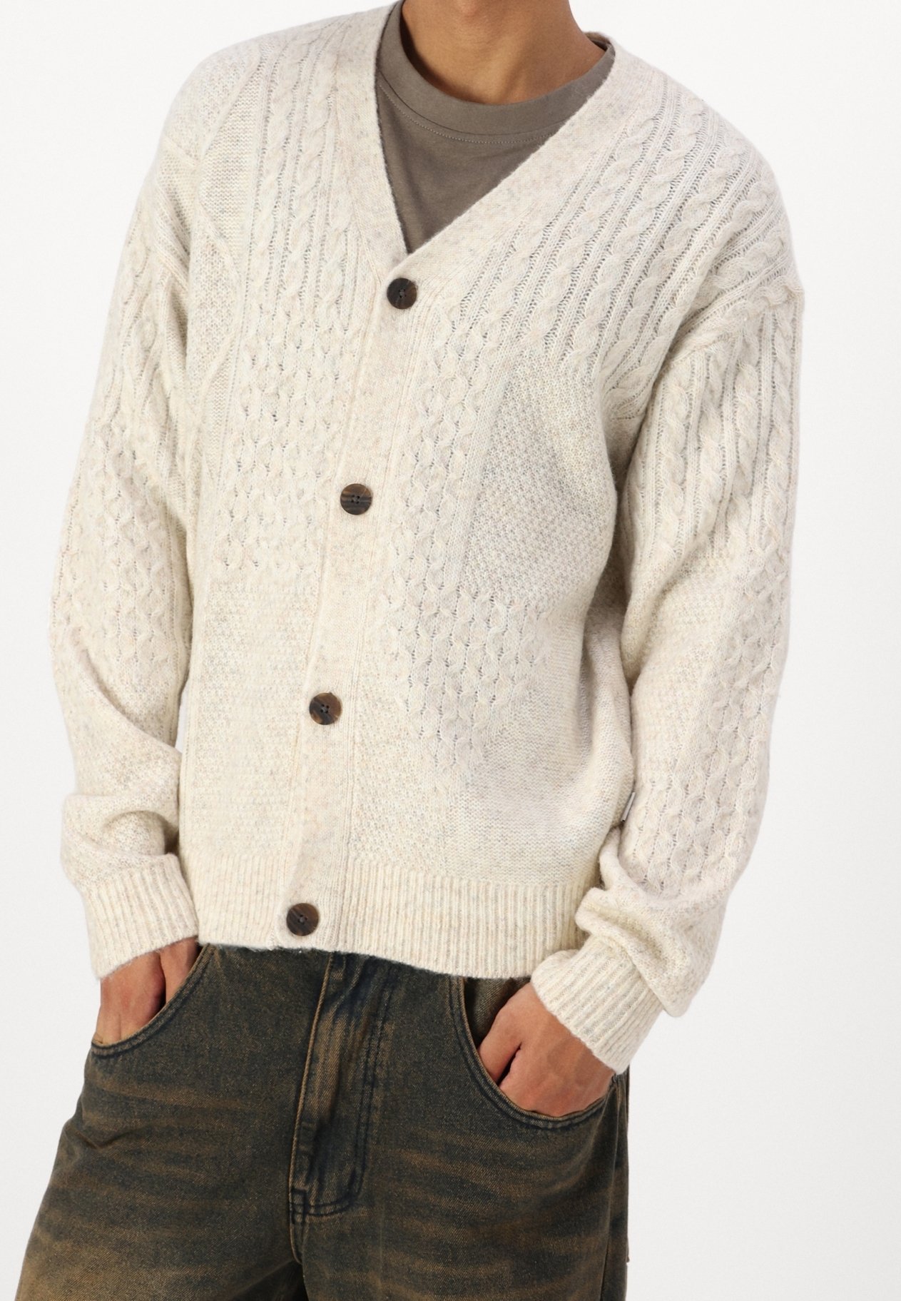 Kardigan Jack & Jones PREMIUM - piaskowy