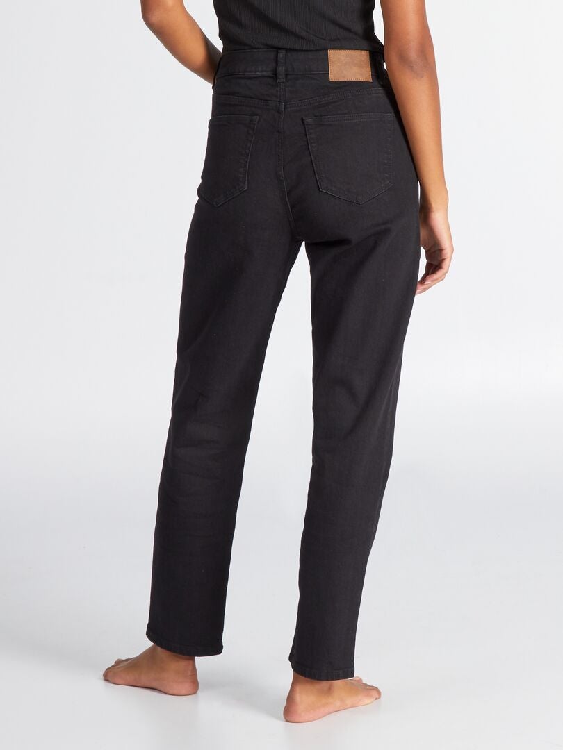 Calça jeans de corte regular - L30 - PRETA