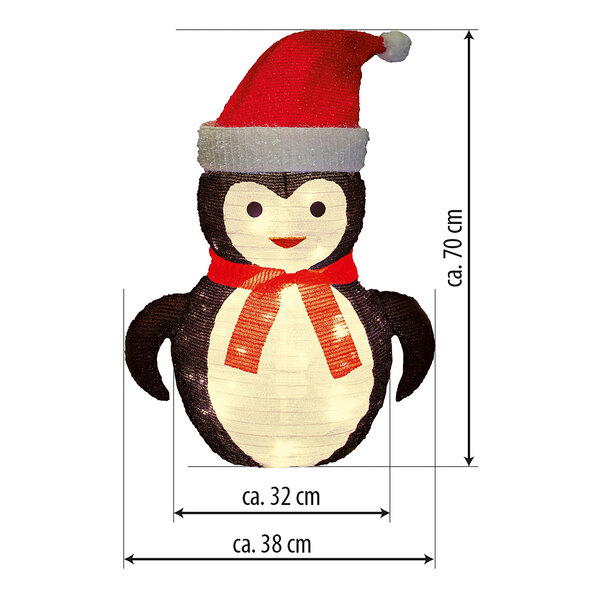 LED-jouluhahmo pingviini