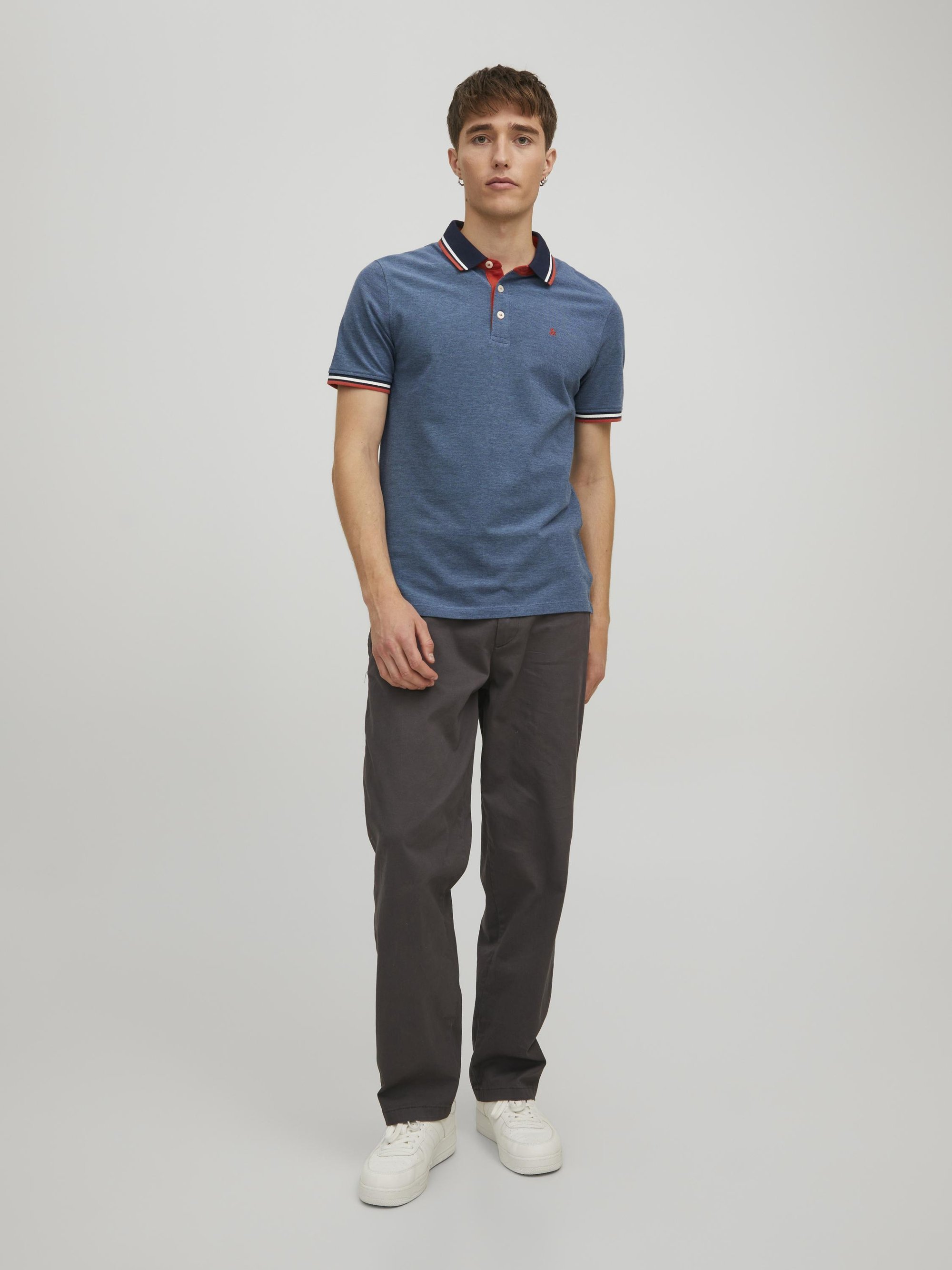 Polo Jack & Jones JJEPAULOS SS NOOS - bleu denim