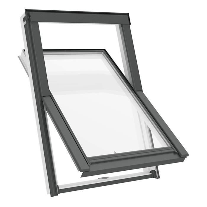 SOLSTRO AAY B910 S6A roof window (114 x 118 cm) in wood with white painted finish, with slate flashing (SFX)