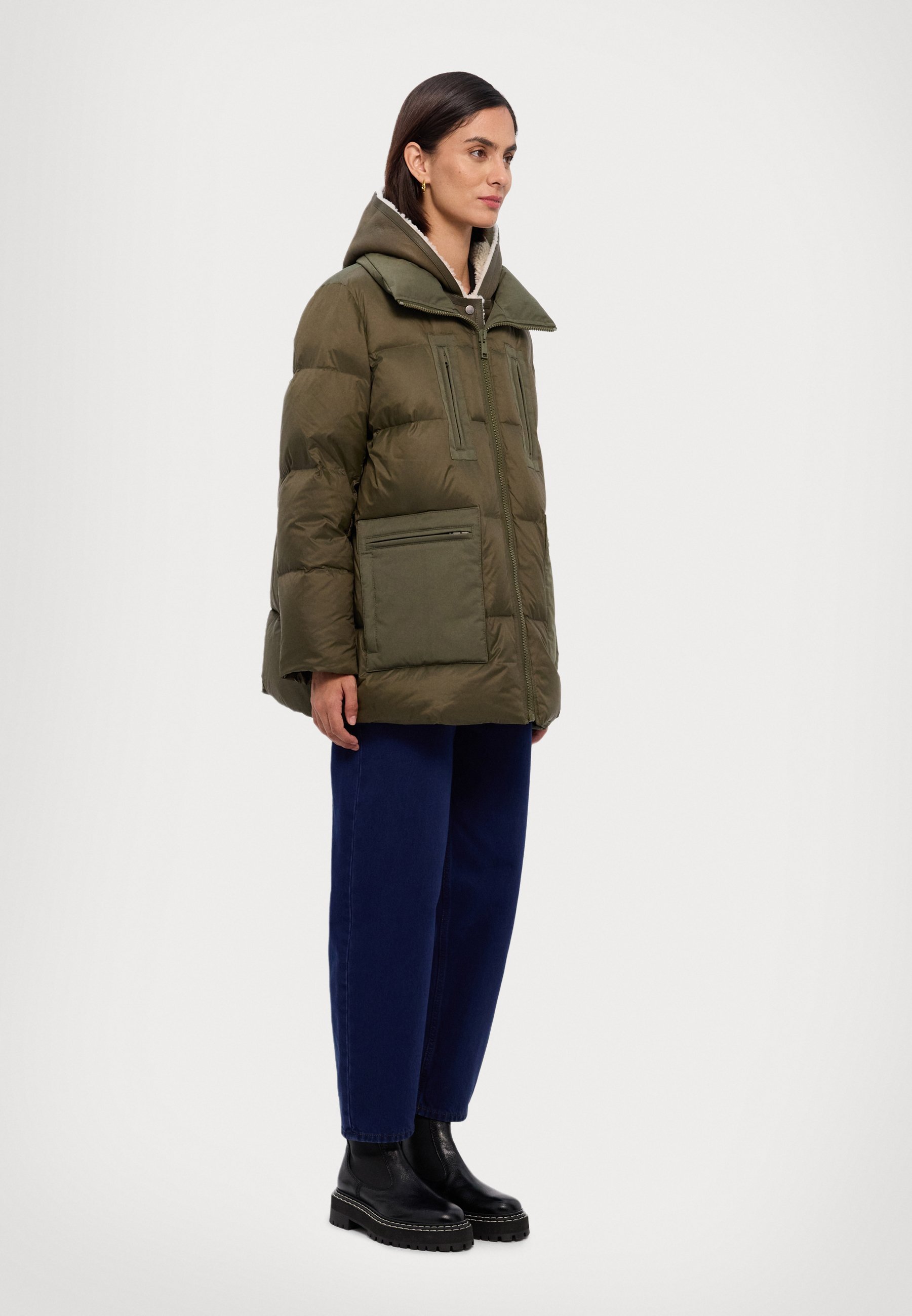 Yves Salomon MANTEAU  - Down jacket - hunter green