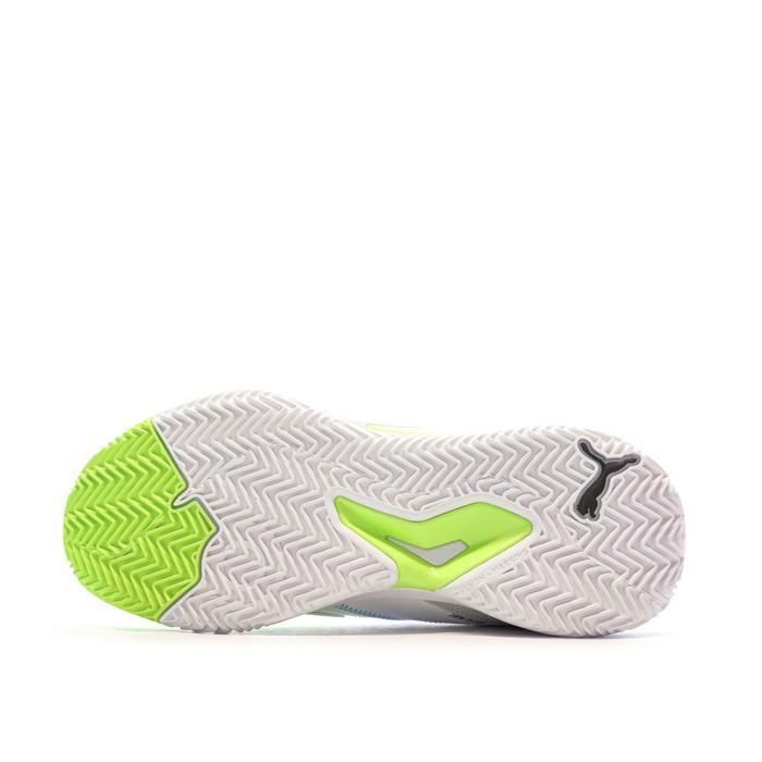 Tênis de padel masculino Puma Nova Smash, branco/amarelo