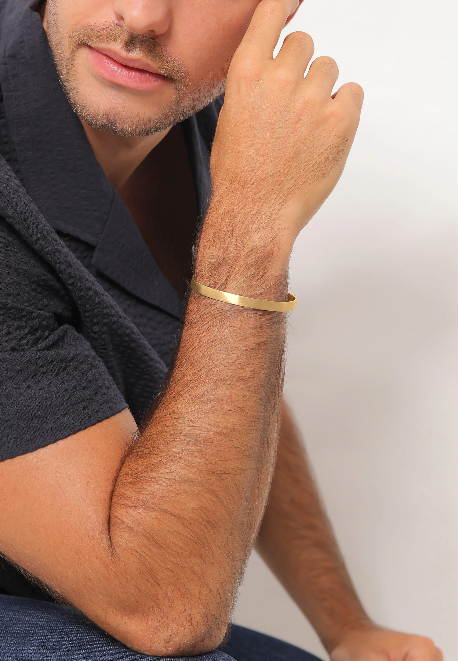 KUZZOI Basic Bracelet Homme en Argent sterling 925