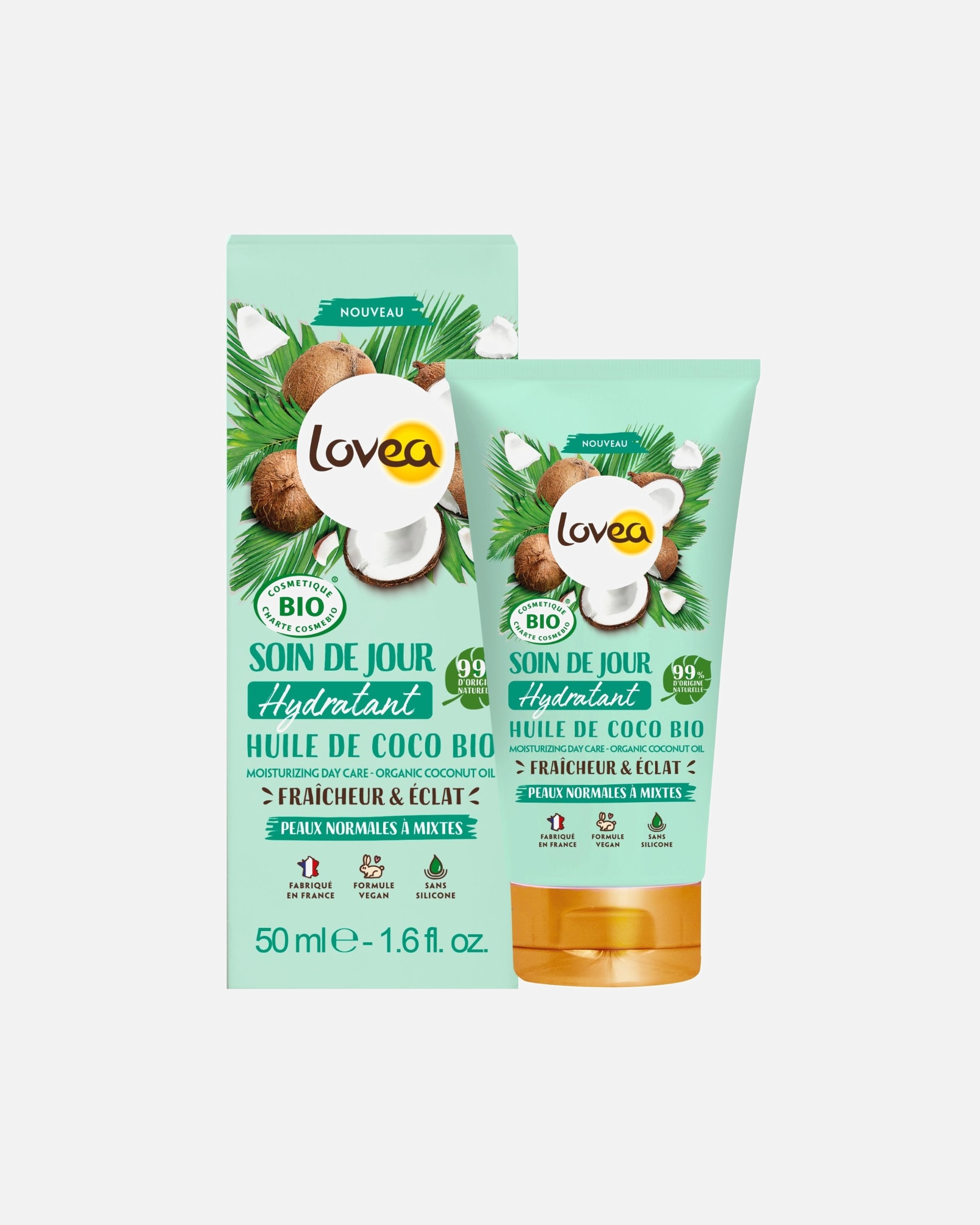 Lovea Soin de Jour Huile de Coco Bio CertifiéBIO
