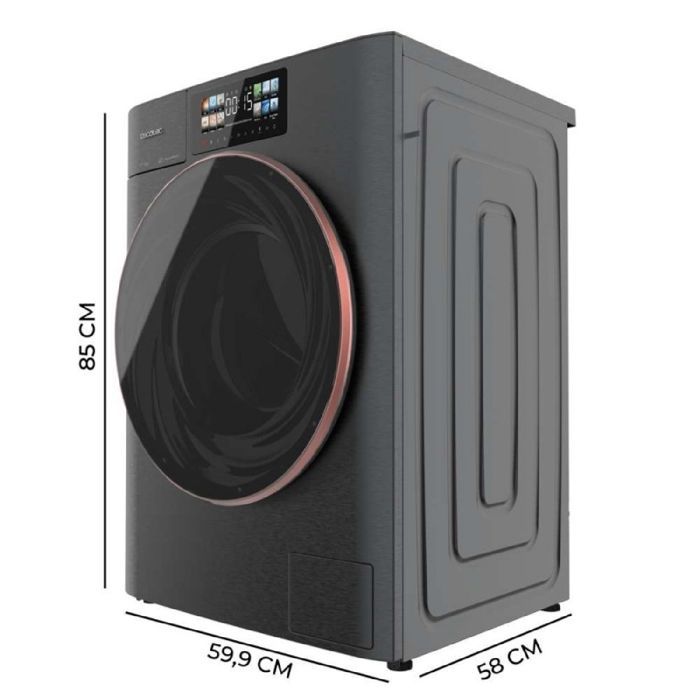 Lavatrice Cecotec Bolero DressCode 10950 con dosaggio automatico, Autodose Inverter 3D Steel A