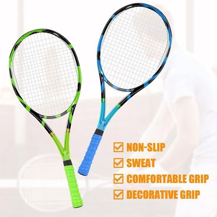 Juego de 6 empuñaduras para raqueta, antideslizantes, fabricadas en PU, transpirables, para bádminton, tenis y squash.
