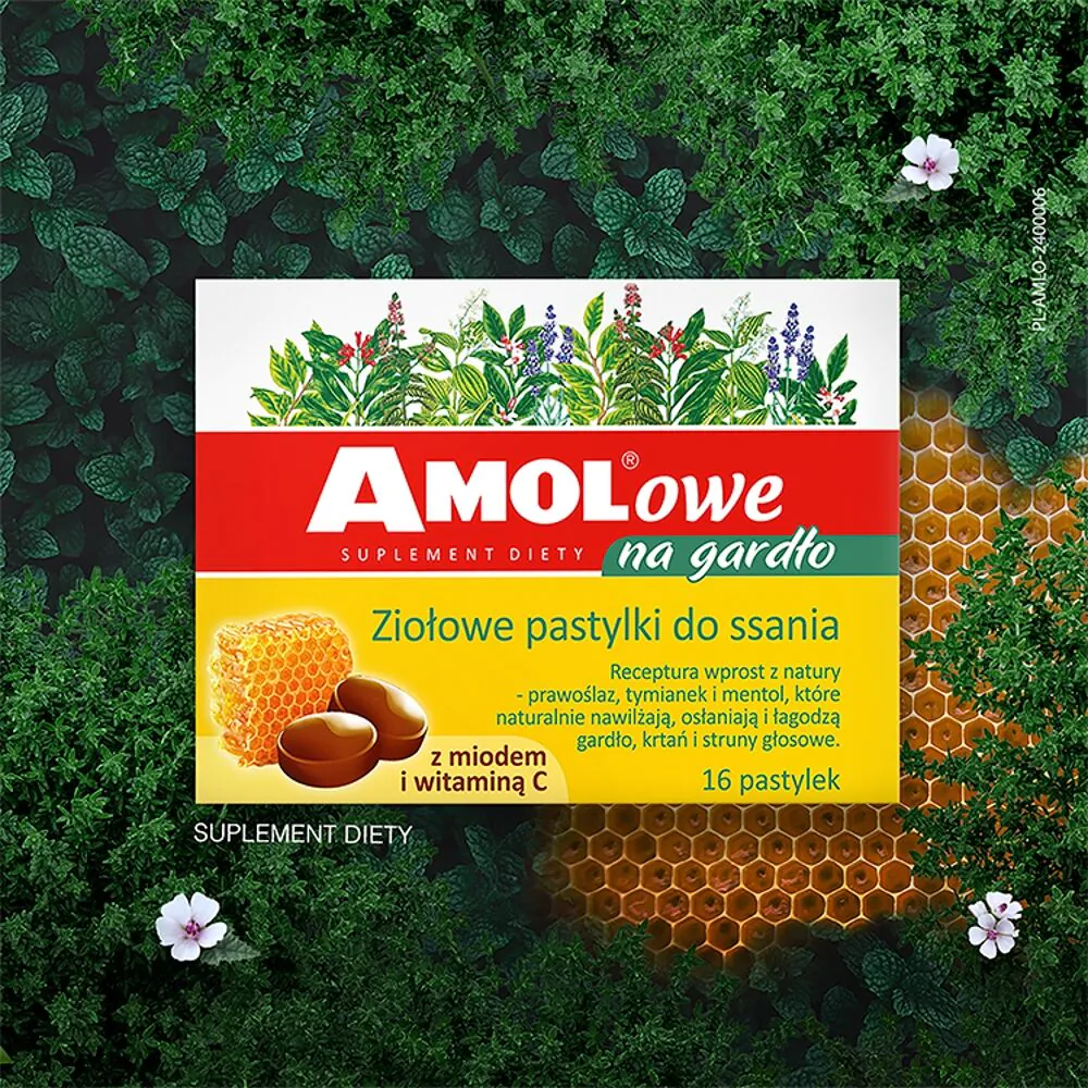 Amolowe na Gardło, Pastylki do ssania z miodem i witaminą C