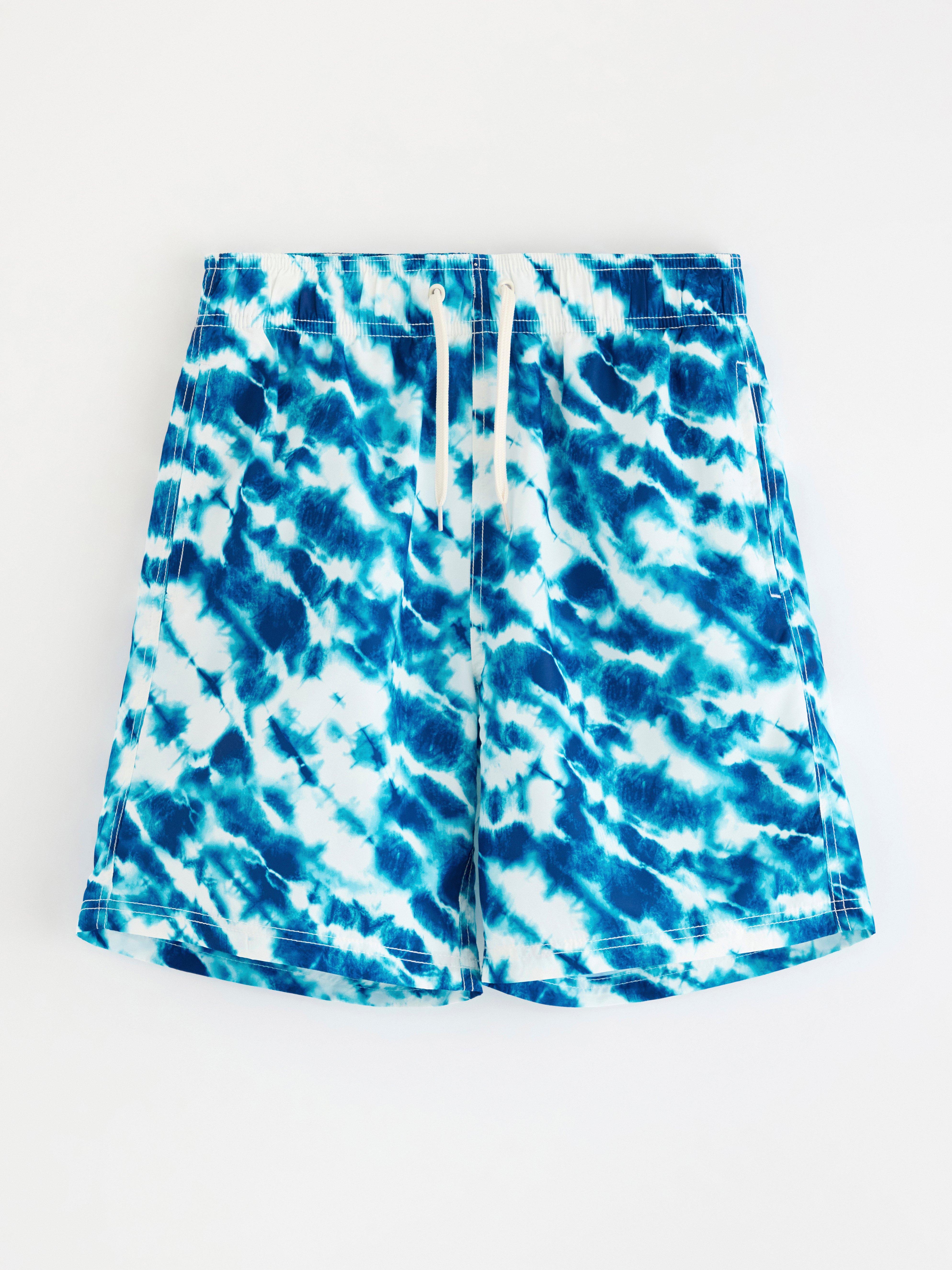Short de bain blanc cassé