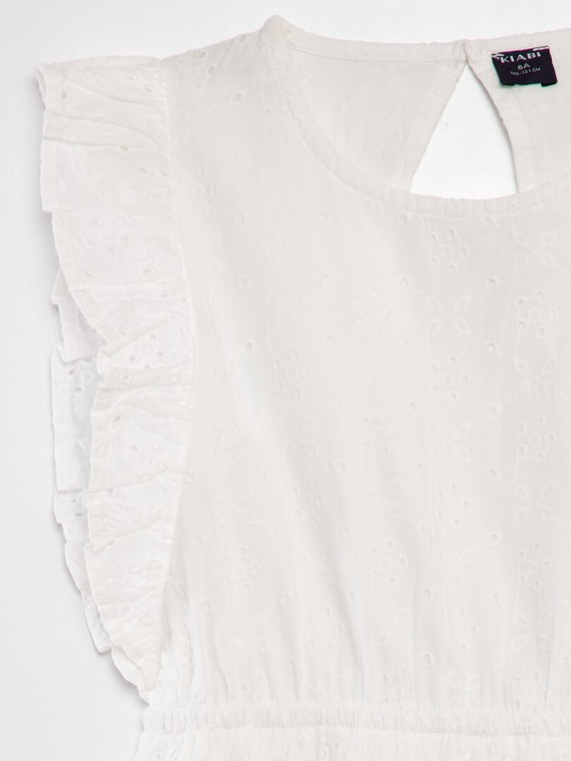 Vestido com costura inglesa - BRANCO